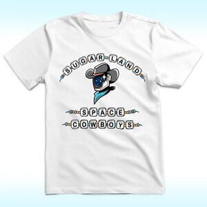 Sugar Land Space Cowboys Graphic T-Shirt Vintage Baseball Fan Tee 98